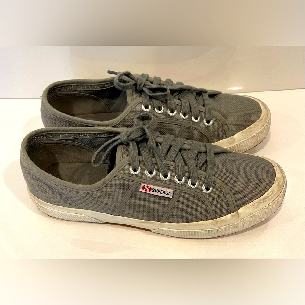 SUPERGA 2750 Cotu Classic Gray Sage Sneakers Size 39.5 / 8.5